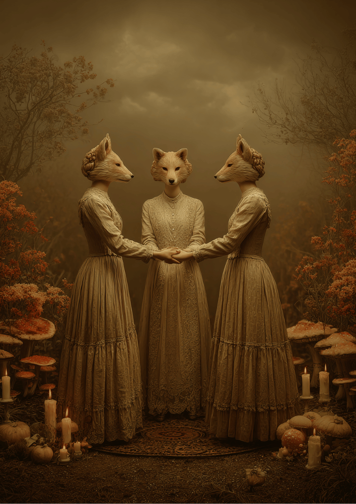 The Fox Sisters – Gothic Fox Witches Poster