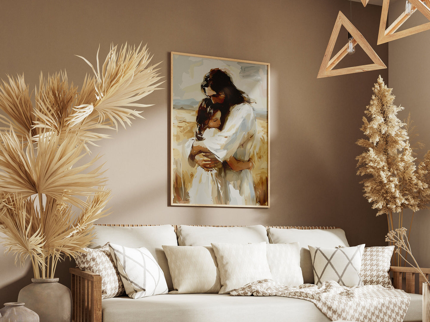 The Lord Gives Me Power – Merciful Jesus Hug Illustration