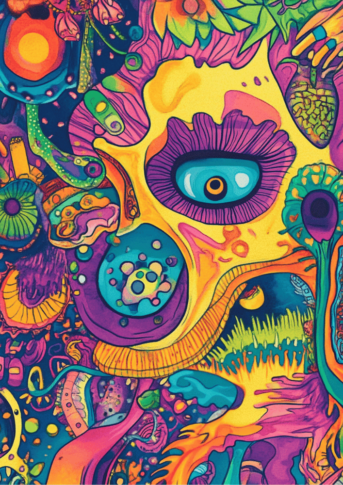 Trippy Cosmic Eye Poster – Psychedelic Wall Art for Spiritual Decor