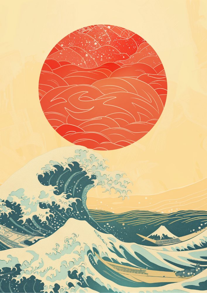 Kanagawa Wave Inspired by Katsushika Hokusai