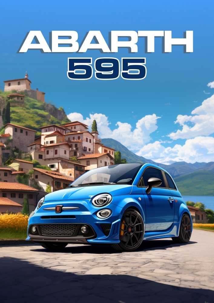 Abarth 595 Poster – Classic Italian Compact Sports Car Wall Art