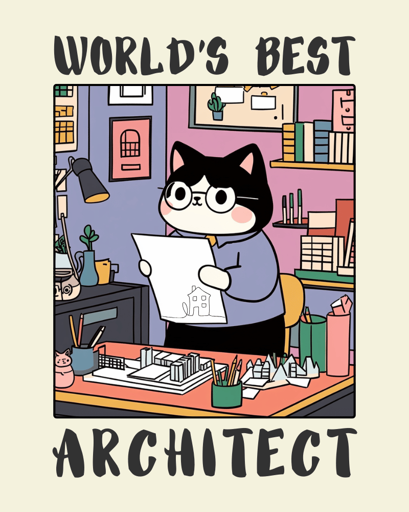 World's Best Architect Poster - Gift ideas for Architects