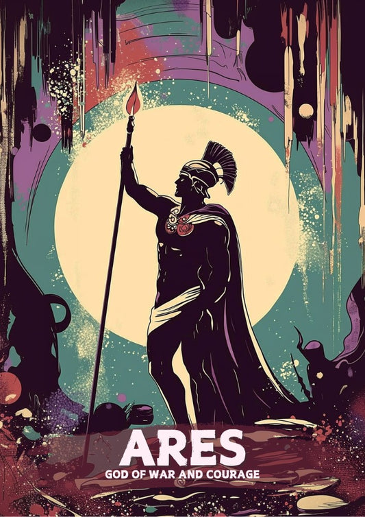 Affiche du dieu Arès - Œuvre d'art de la mythologie grecque