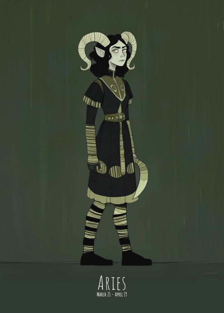 Aries Zodiac Sign Poster - Horoscope Artwork