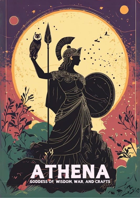 Affiche de la déesse Athéna - Œuvres d'art des déesses grecques