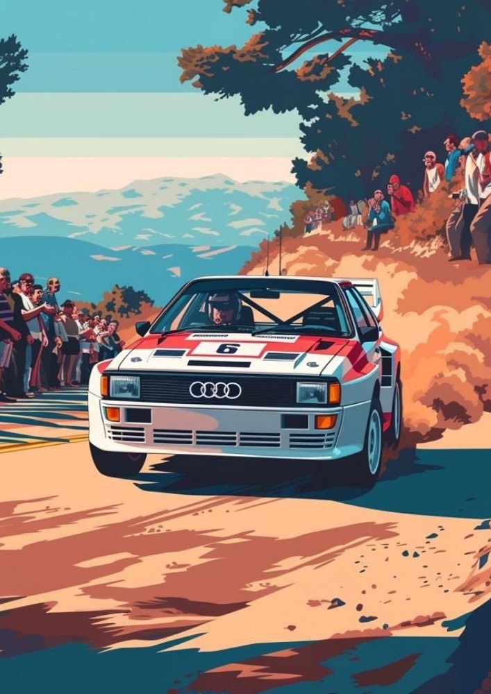 Audi Quattro S1 Poster – Group B Rally Monster Wall Art