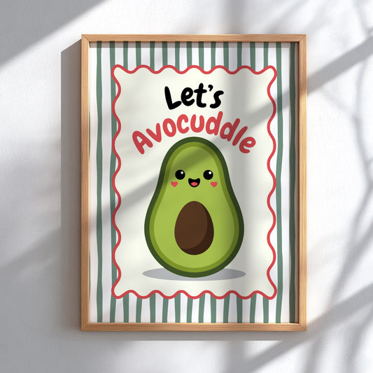 Avocado - Let’s Avocuddle - Kitchen Wall Art