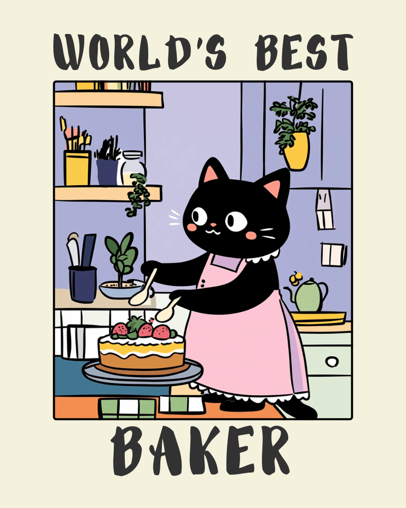World's Best Baker Poster - Gift ideas for Bakers