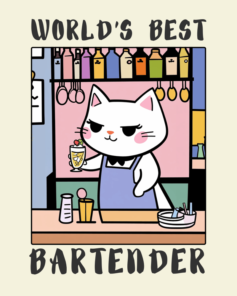 World's best Bartender Poster - Funny Gift Bartender