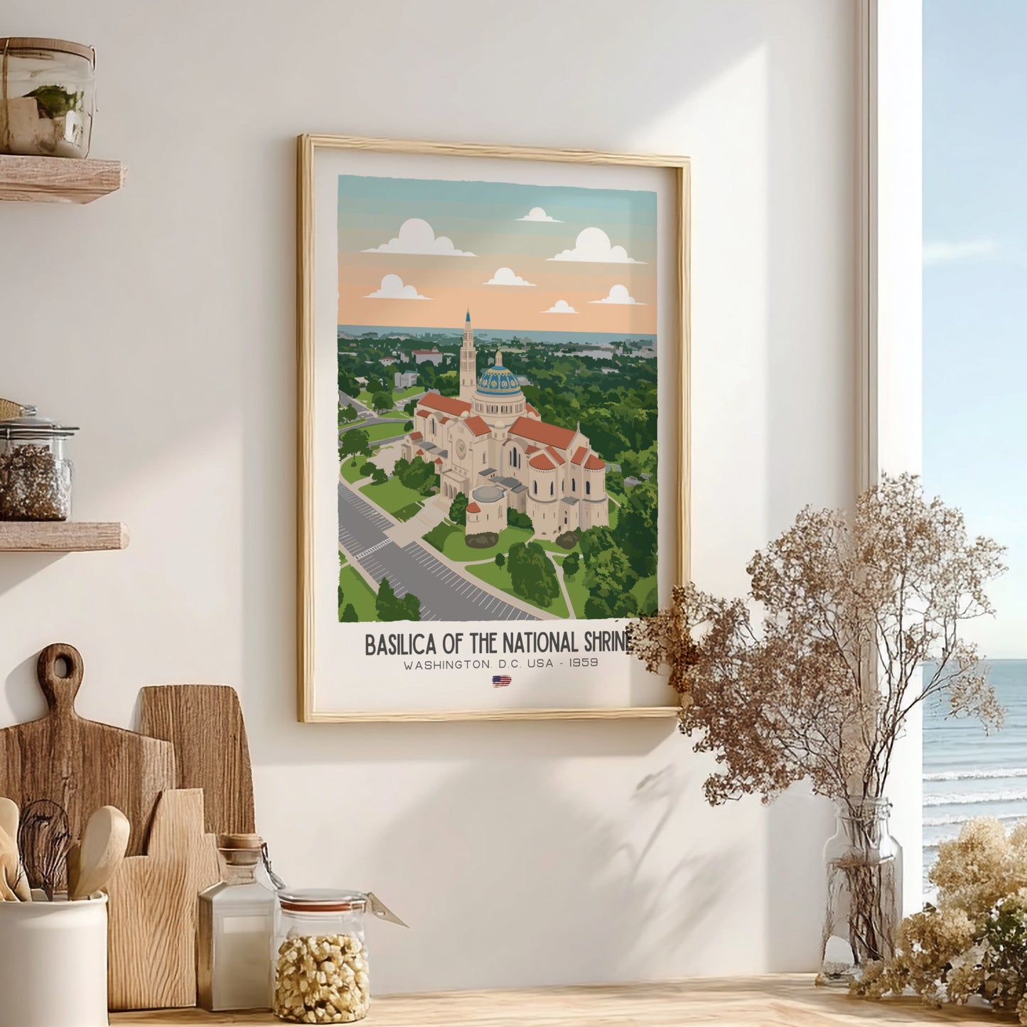 National Shrine of the Immaculate Conception Art - "The American Byzantine" Wall Print