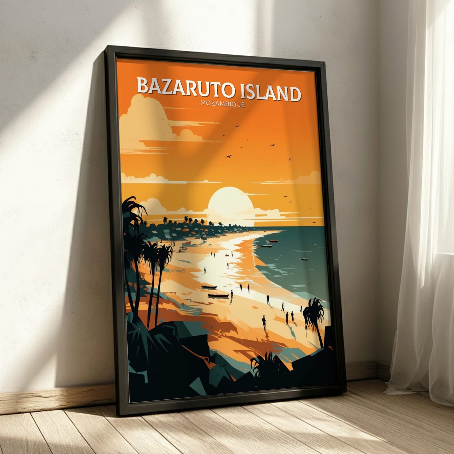 Bazaruto Reisedruck - Retro Mosambik Kunst