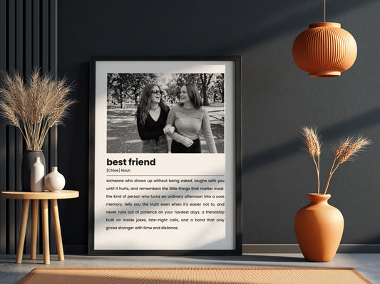Personalised Best Friend Definition Photo Poster
