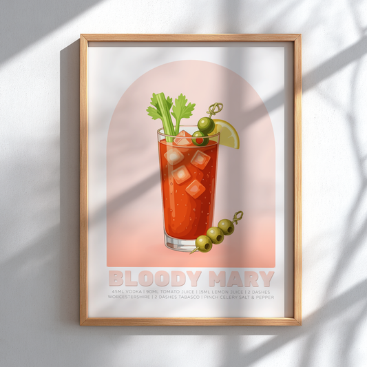 Bloody Mary Cocktail Poster - Drinks Wall Art