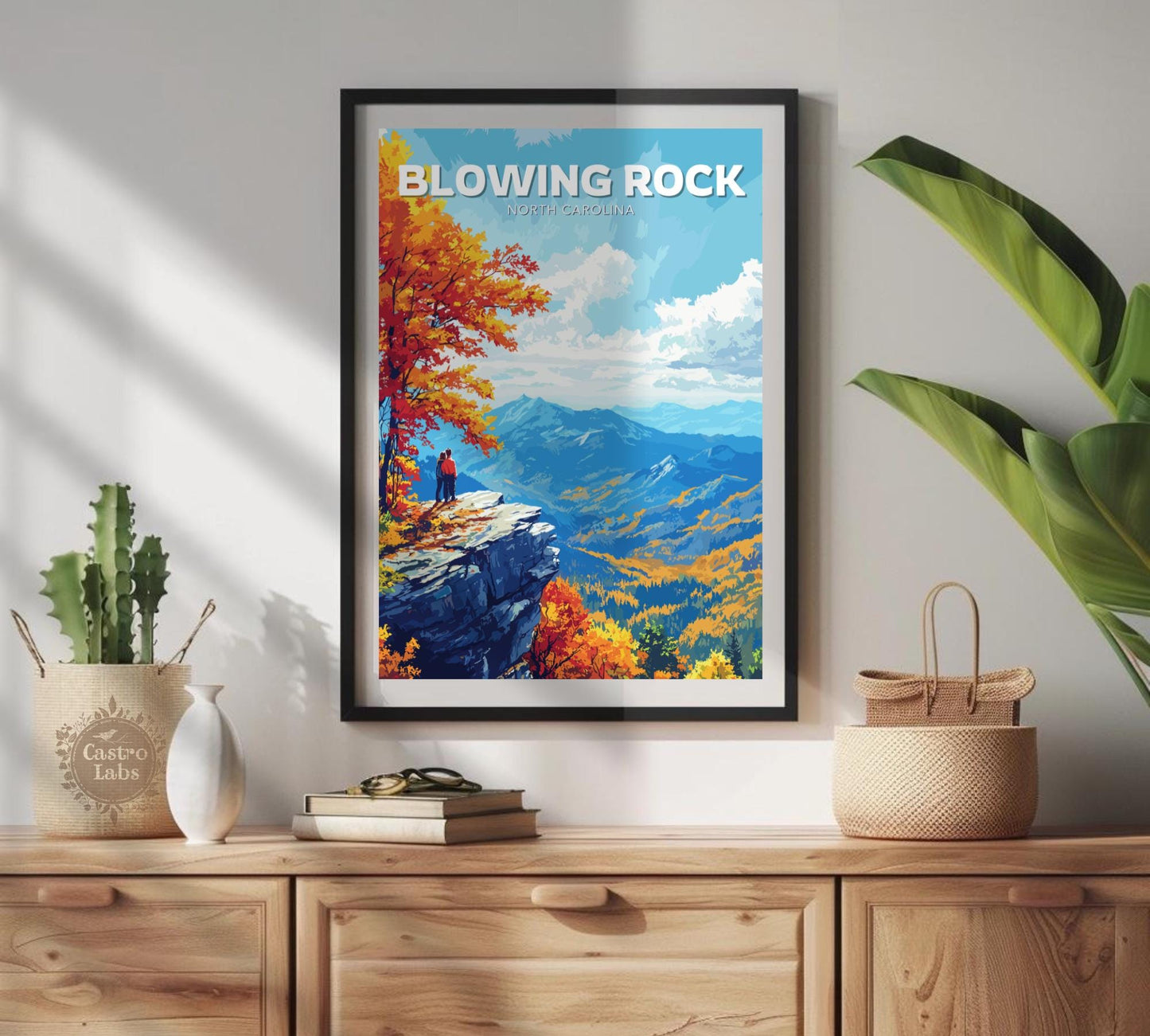 Blowing Rock Poster, Blowing Rock Print, Rock poster,Mountains poster, North Carolina Poster, North Carolina Print, North Carolina Wall Art,