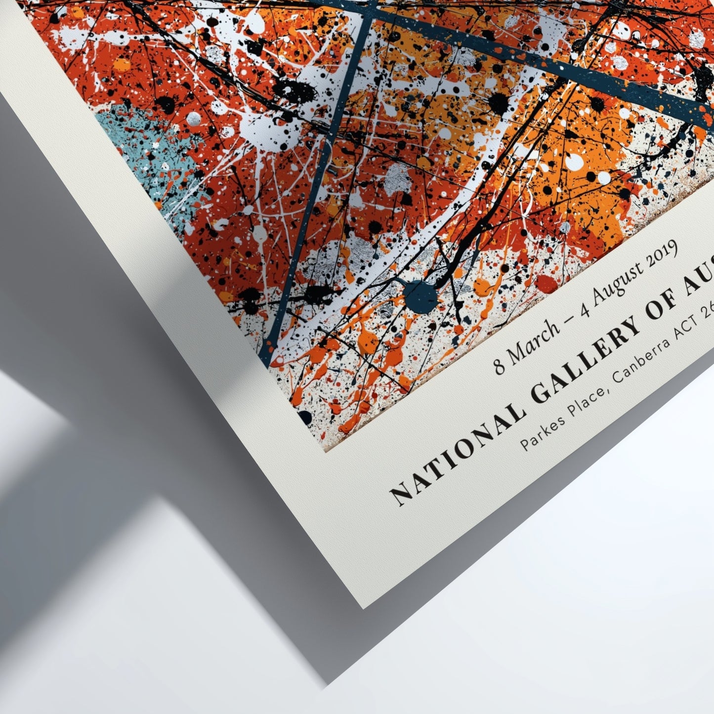Wall art poster featuring Jackson Pollock Blue Poles - Controlled Chaos abstract expressionist painting