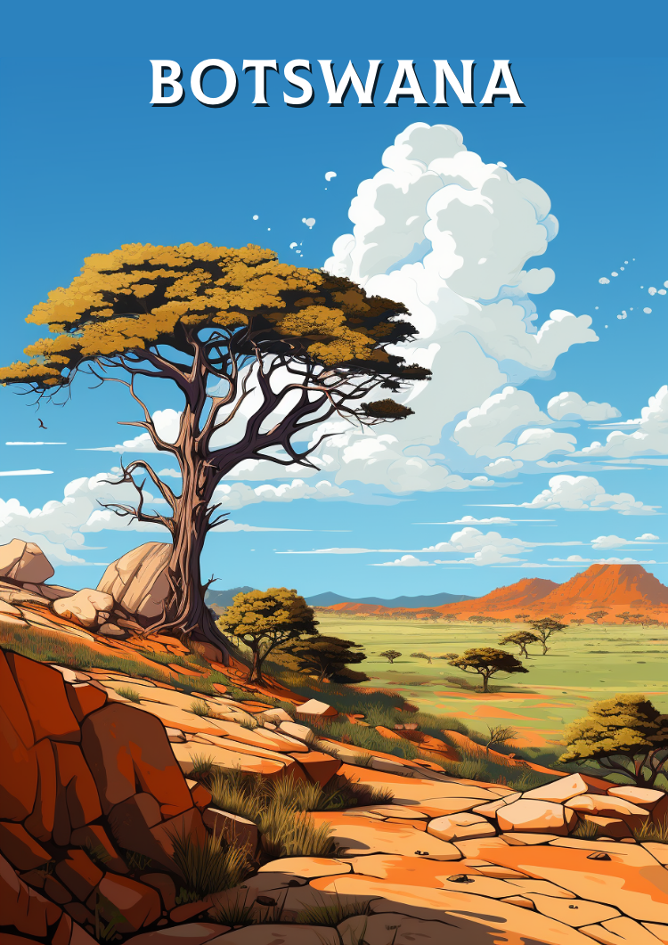 Botswana Artwork - Tsodilo Hills Print