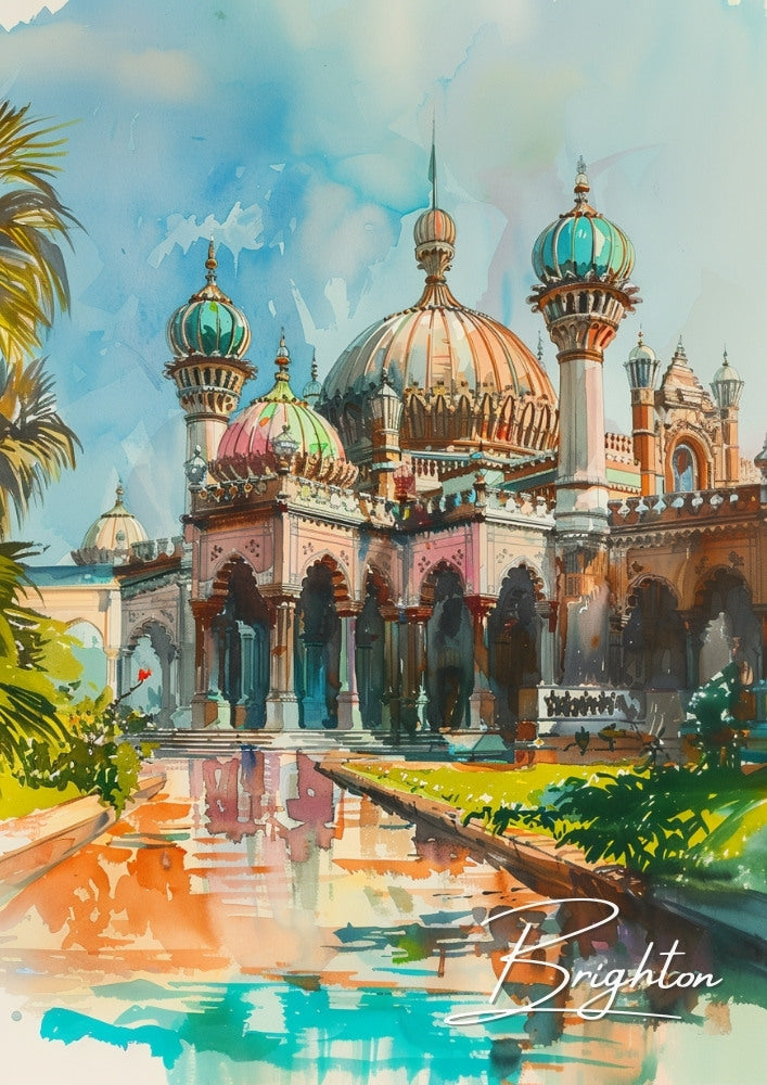 Brighton Travel Poster - Watercolour Artwork