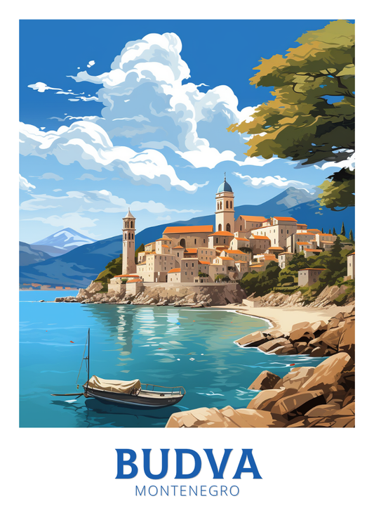 Impression de voyage à Budva - Œuvre d'art du Monténégro