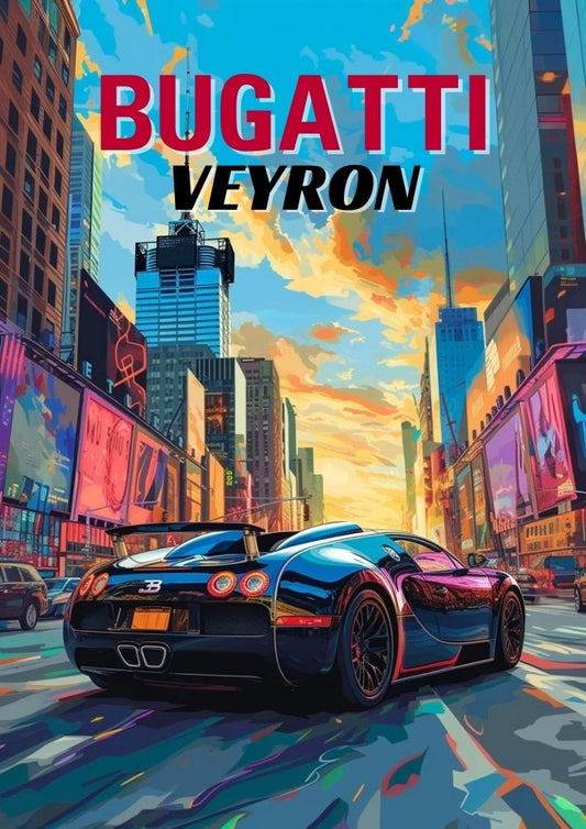 Impression Bugatti Veyron – Décoration murale moderne pour supercar