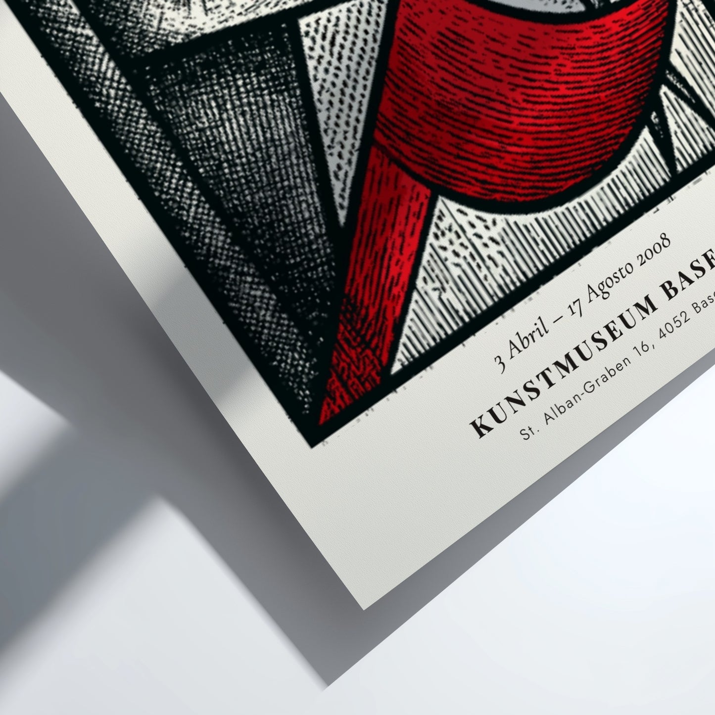Bull and Matador poster featuring bold geometric shapes and vibrant colors inspired by Picasso