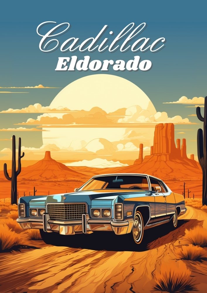 Cadillac Eldorado Print – Classic American Luxury Car Wall Art Poster