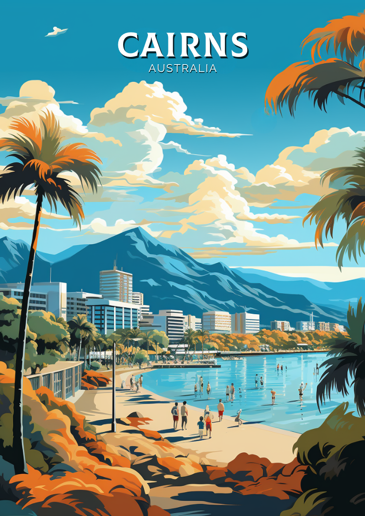 Cairns Travel Poster - Wallart Australia