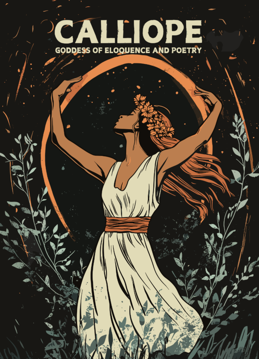 Calliope Poster, Calliope Goddess Fineart, Calliope Greek Mythology