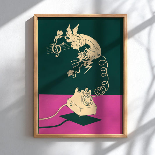 Call For Help - Famous Art Mashup - Minimalist Relatable Wall Art