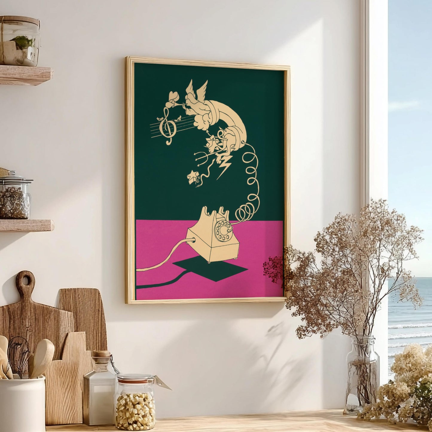 Call For Help - Famous Art Mashup - Minimalist Relatable Wall Art