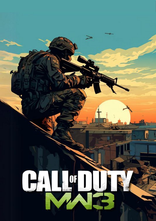 Affiche Call of Duty: Modern Warfare 3 – Art du jeu tactique FPS