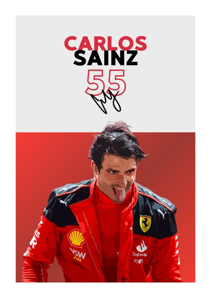 Carlos Sainz Ferrari F1 Poster – Scuderia Star Wall Art