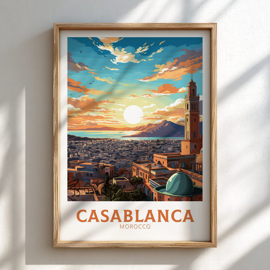 Casablanca-Druck – Retro-Kunstwerk