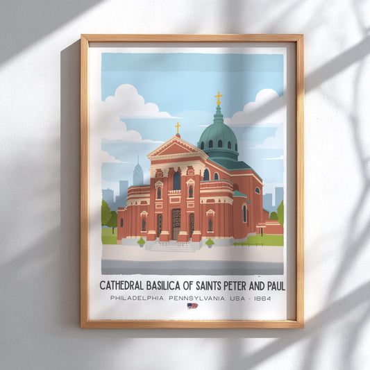 Cathedral Basilica of Saints Peter and Paul Art - "The Corinthian Landmark" Wall Print