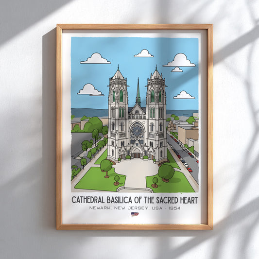 Cathedral Basilica of the Sacred Heart Art - The French Gothic Revival Wall Print