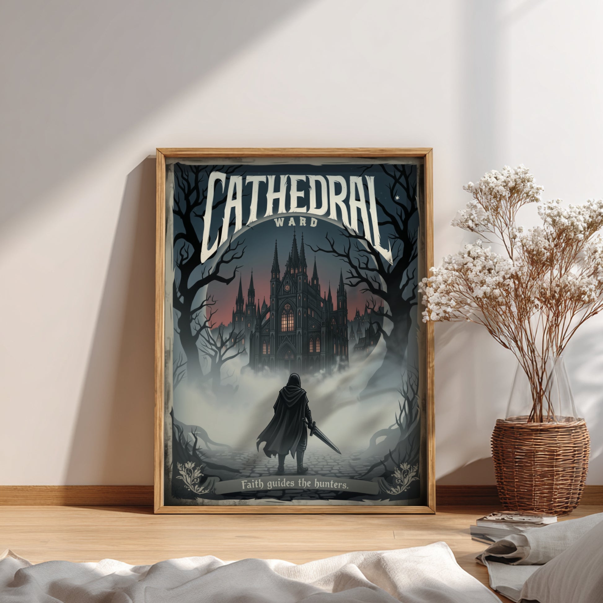 Framed poster Cathedral Ward from Bloodborne
