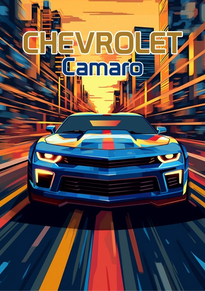 Affiche Chevrolet Camaro – Impression d'art mural classique Muscle Car
