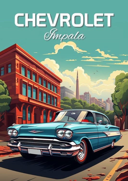 Impression murale Chevrolet Impala – Muscle Car américain classique