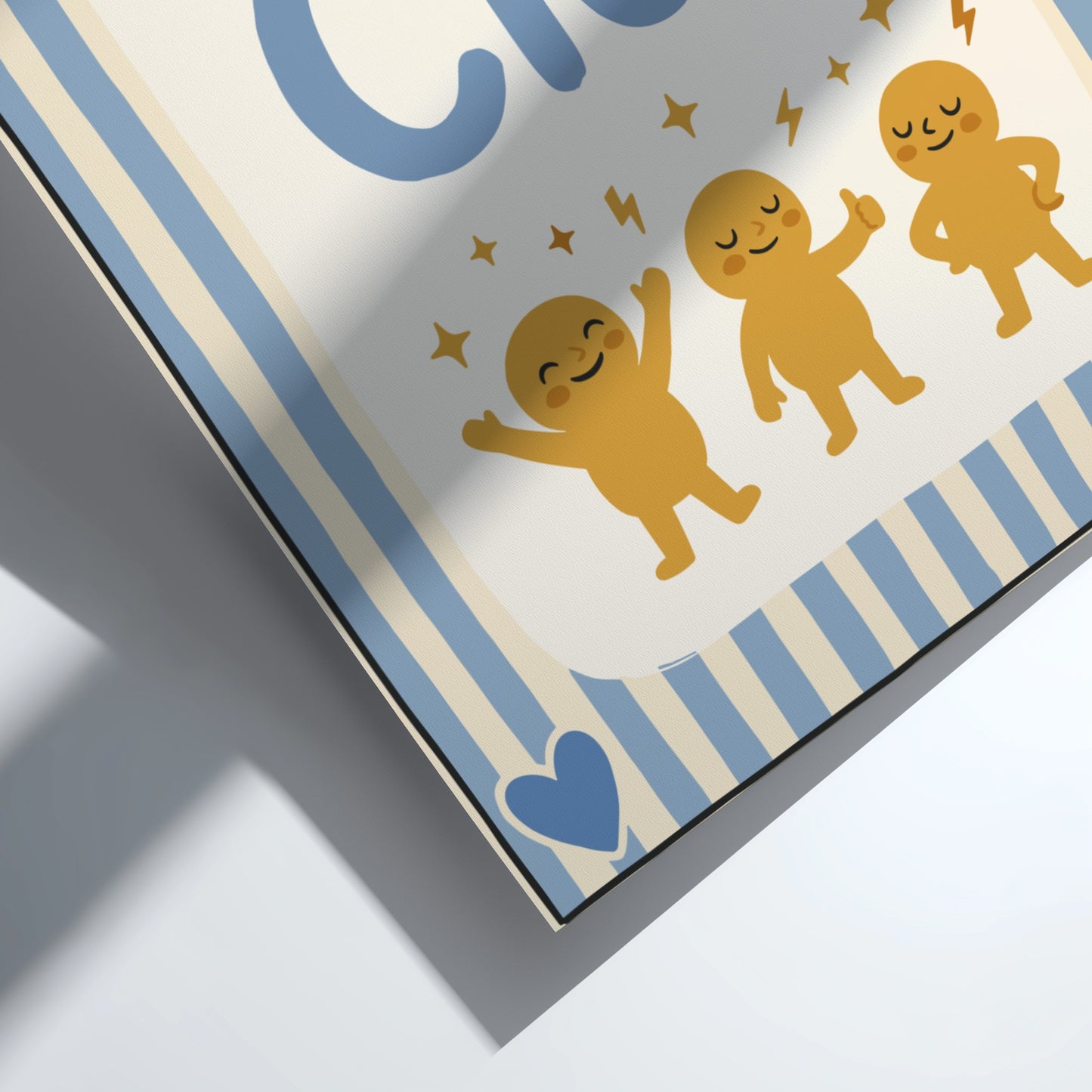 Cool Kids Club poster featuring cheerful characters in warm colors, perfect for kids' room decor