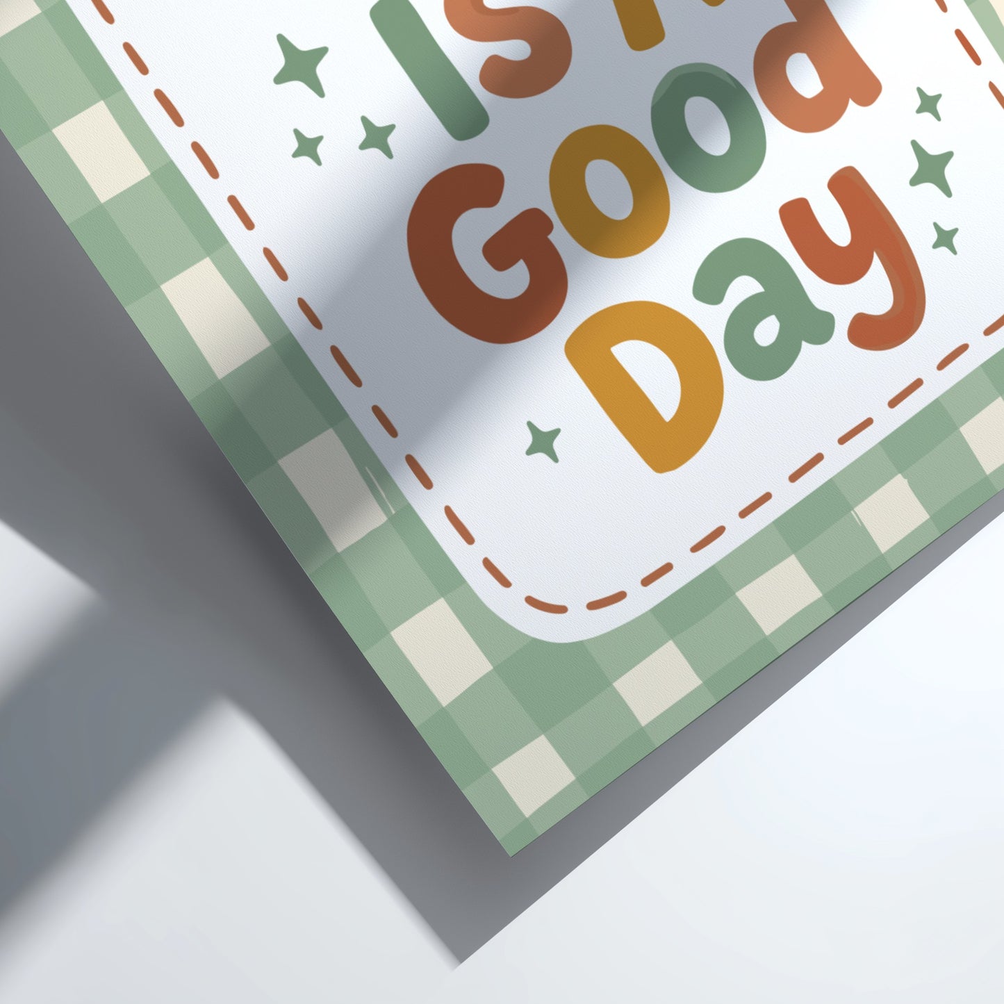 Kids room poster featuring 'Every Day Is A Good Day' in warm colors and playful design