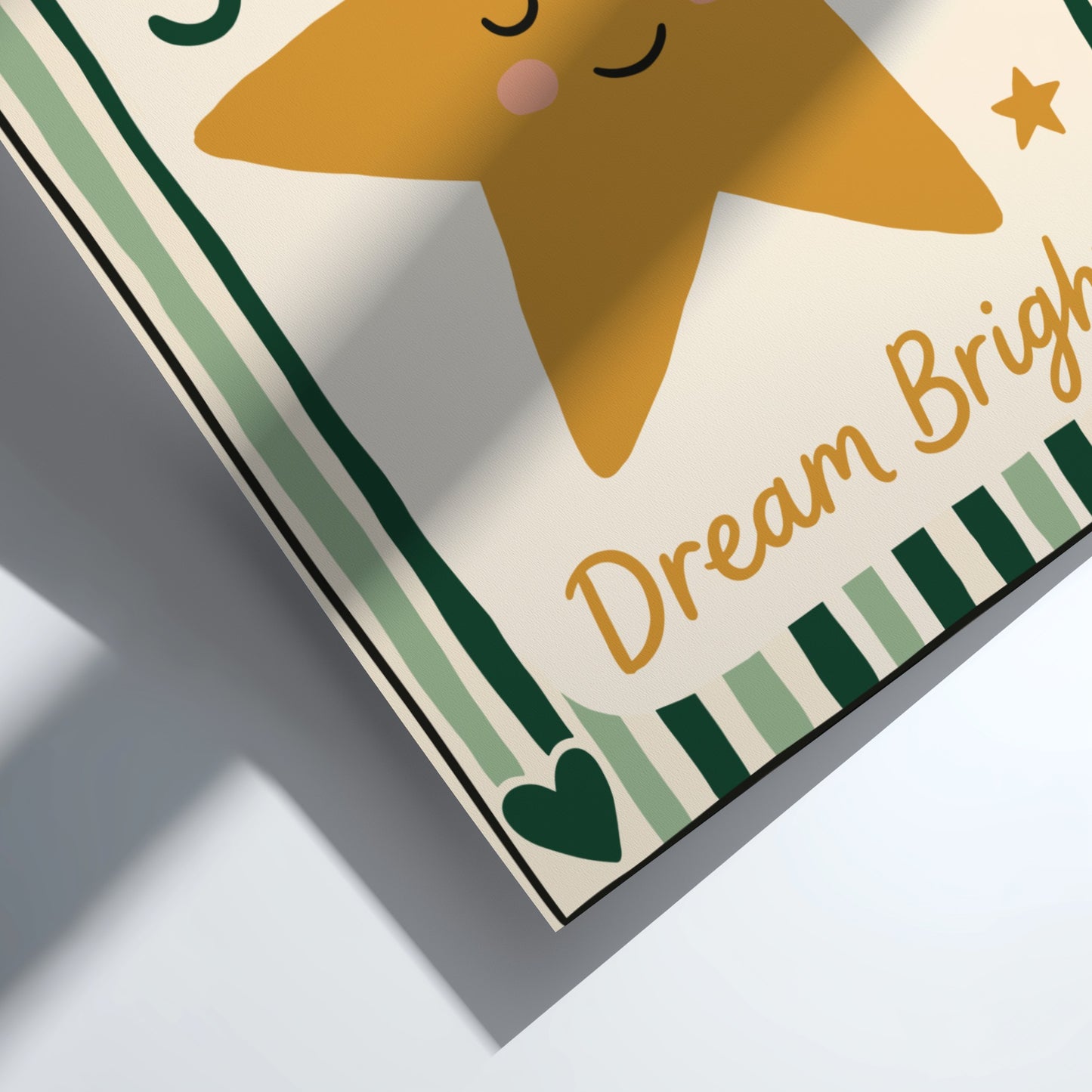 Kids room poster featuring a cheerful golden star and soothing colors, perfect for nursery decor.