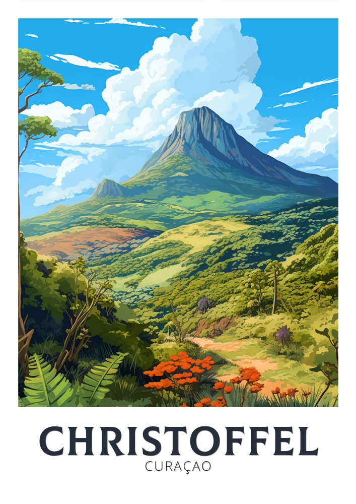 Christoffel National Park Poster – Curacao Nature Print