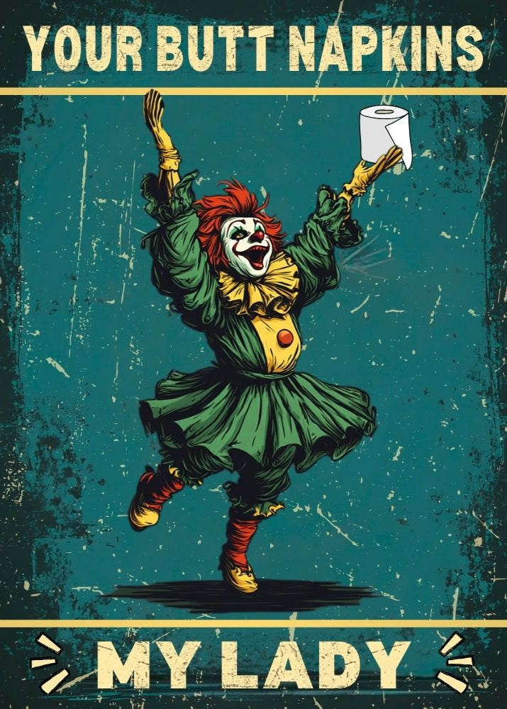 Funny Clown Bathroom Print