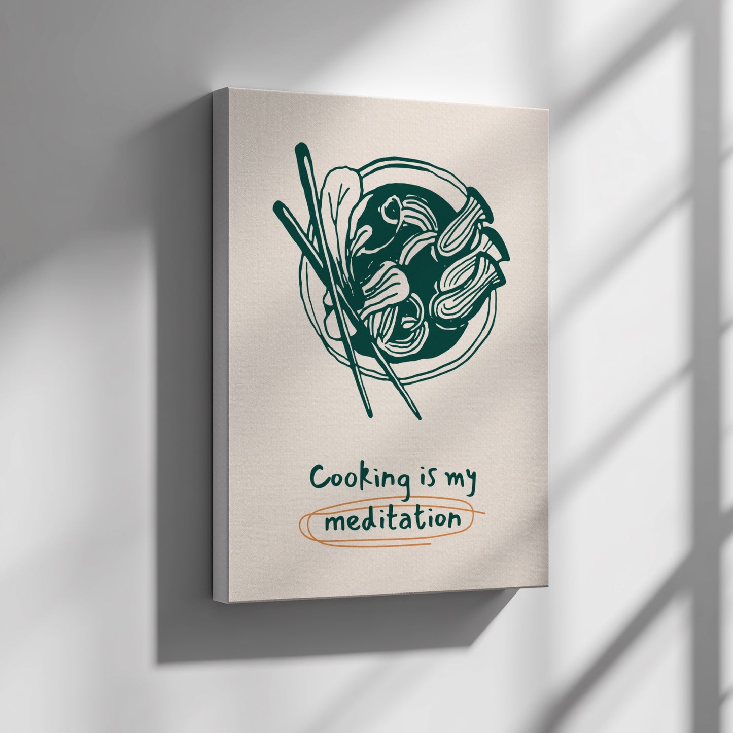Cooking is My Meditation Poster - Zen Kitchen Wall Art Print
