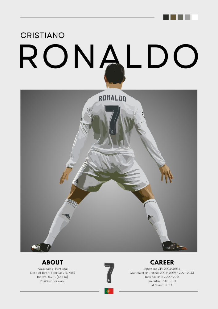 Cristiano Ronaldo Real Madrid Print - Premium Soccer Artwork for Fans