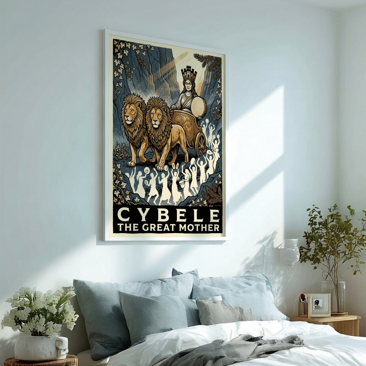 Poster of Cybele the Great Mother in a chariot pulled by two lions