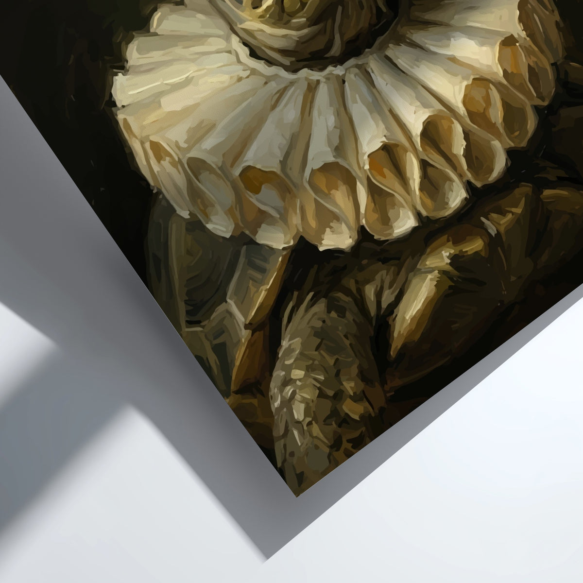 Poster featuring a tortoise wearing a white Elizabethan ruff and a golden laurel wreath.