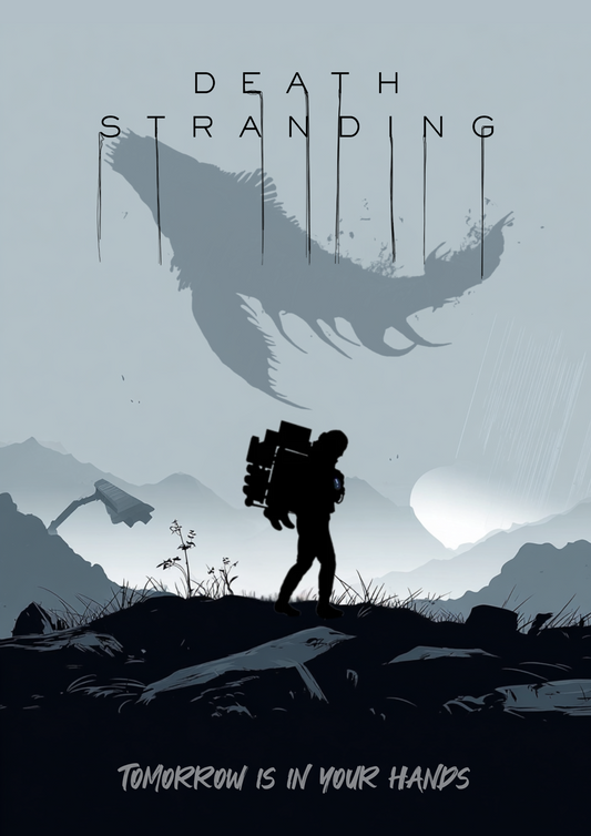 Affiche minimaliste Death Stranding – Affiche Silhouette Gaming