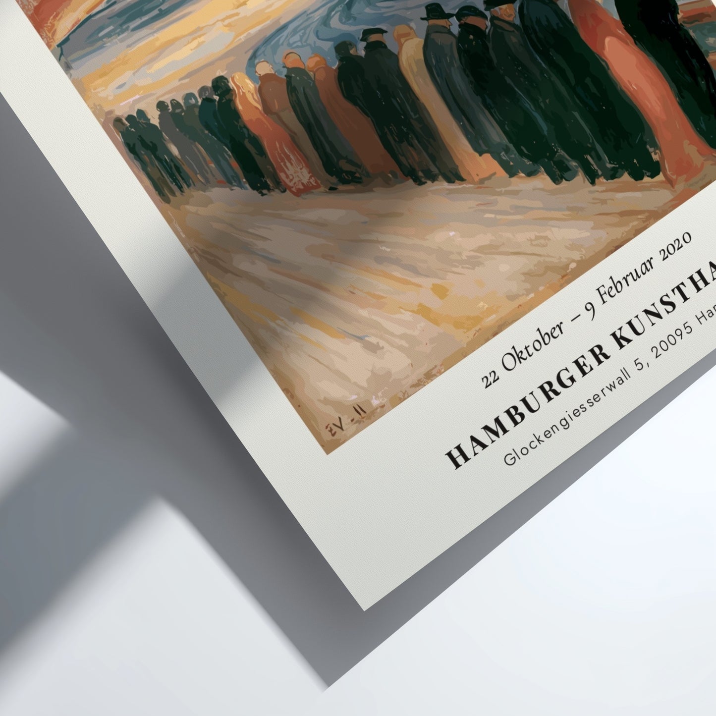 Edvard Munch poster featuring Der Frieze des Lebens with expressive colors and emotional themes