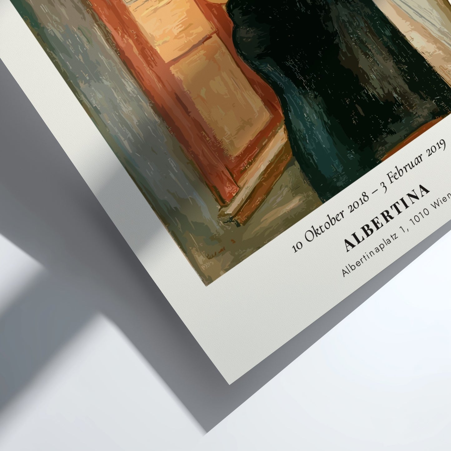 Edvard Munch poster featuring Der Kuss with warm colors and emotional figures