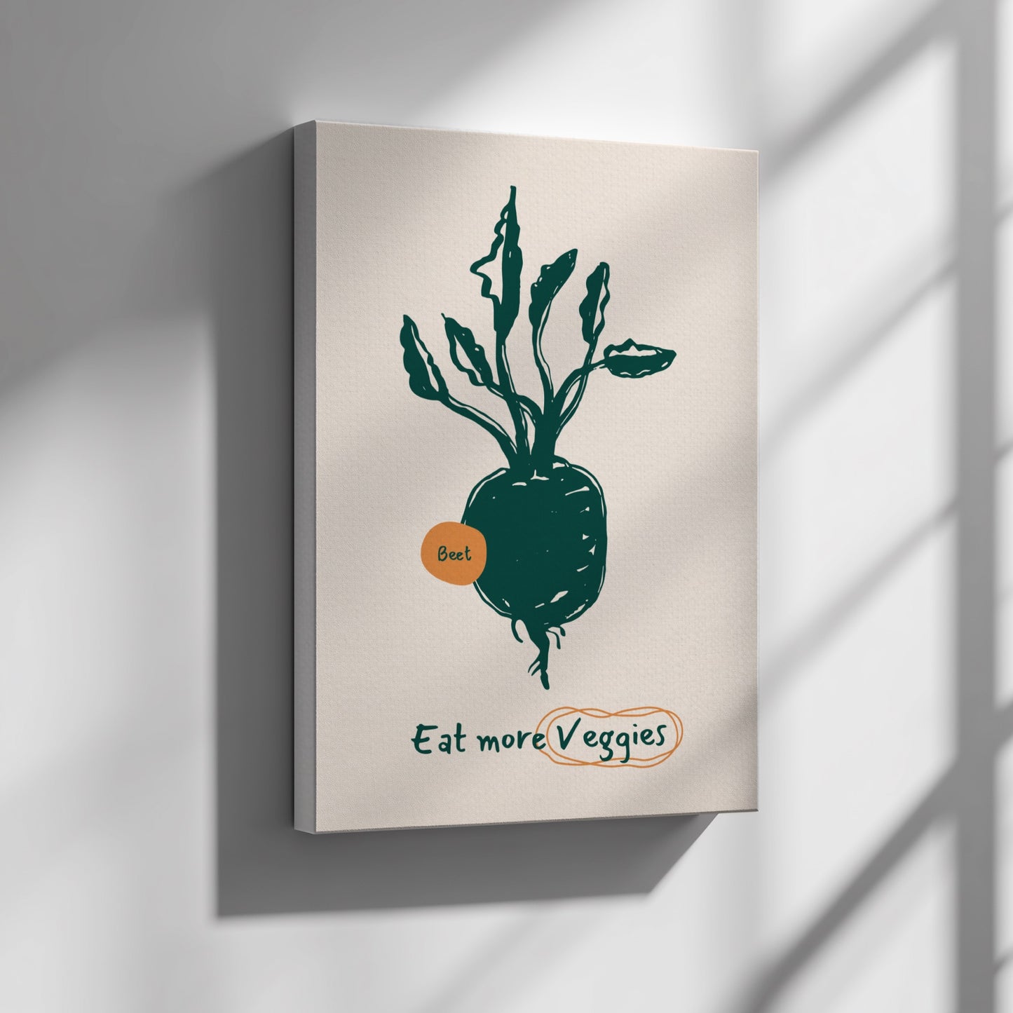 Eat More Veggies - Beetroot Poster | Vibrant Vegetable Wall Art Print